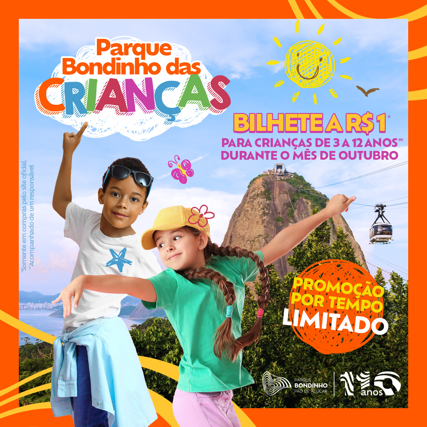 Em comemoração ao Dia das Crianças, Parque Bondinho tem bilhete a R$1 em outubro