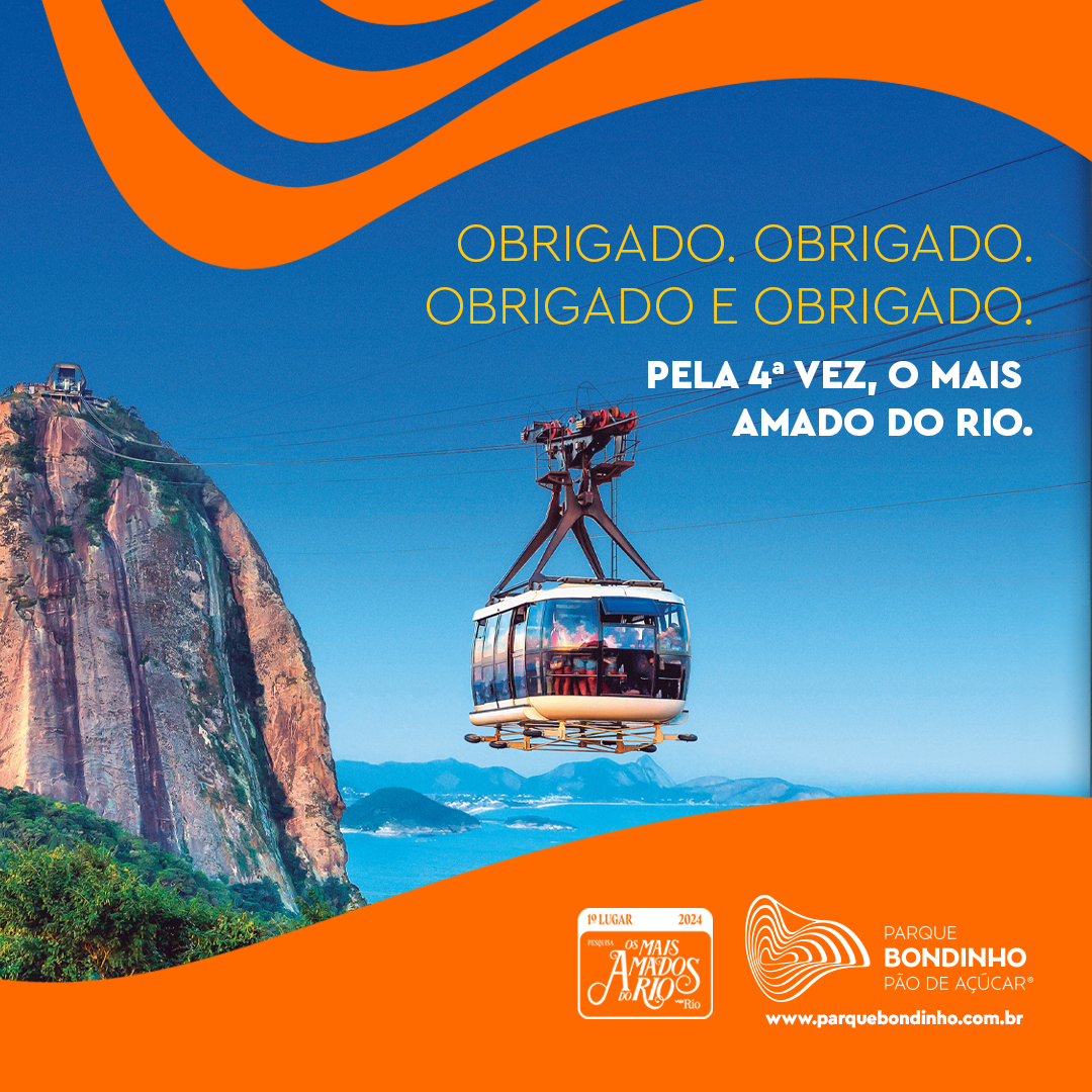 Parque Bondinho Pão de Açúcar vence pela 4ª vez Os Mais Amados do Rio, pesquisa da Veja Rio