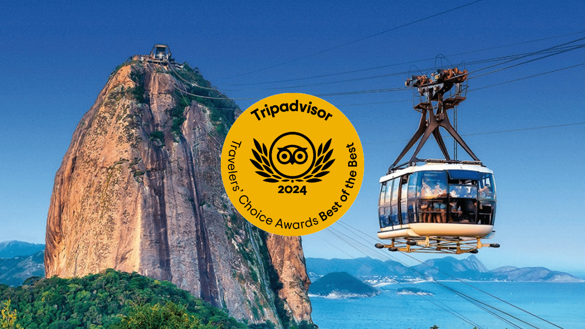 Parque Bondinho Pão de Açúcar® está entre os vencedores Best of the Best 2024 do Tripadvisor Travellers’ Choice® Awards